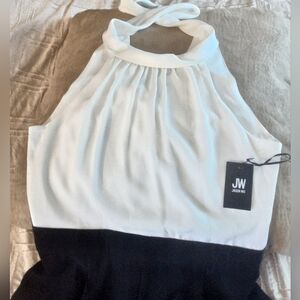 NWT Jason Wu Formal Ivory/Black Jumpsuit, Elegant/Timeless, *w/pockets, size 10